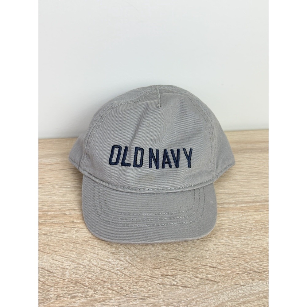 Old Navy Hat Toddler Medium Gray Baseball Cap Embroidered Spell Out Boys